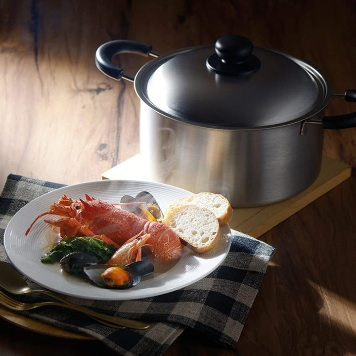 YOSHIKAWA Cook Easy Stainless Steel Two Handed Pan 22cm | Isetan KL Online Store