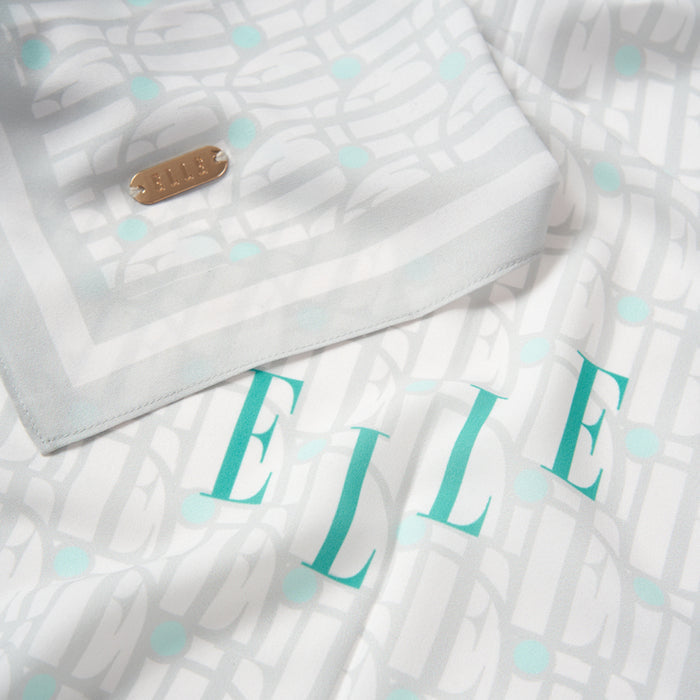 ELLE Believe in Yourself Square Scarf (Glacier Grey) | Isetan KL Online Store
