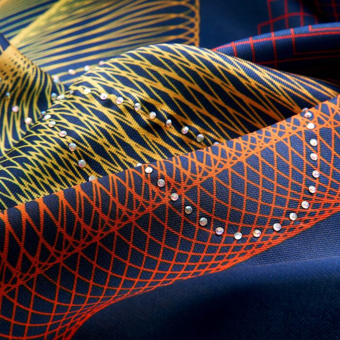 ELLE Dancing Elle Shawl (Midnight Blue) | Isetan KL Online Store
