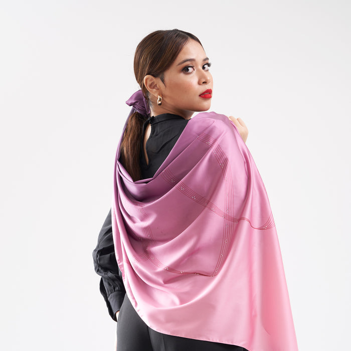 ELLE Design Your Life Shawl (Gunmetal Grey) | Isetan KL Online Store