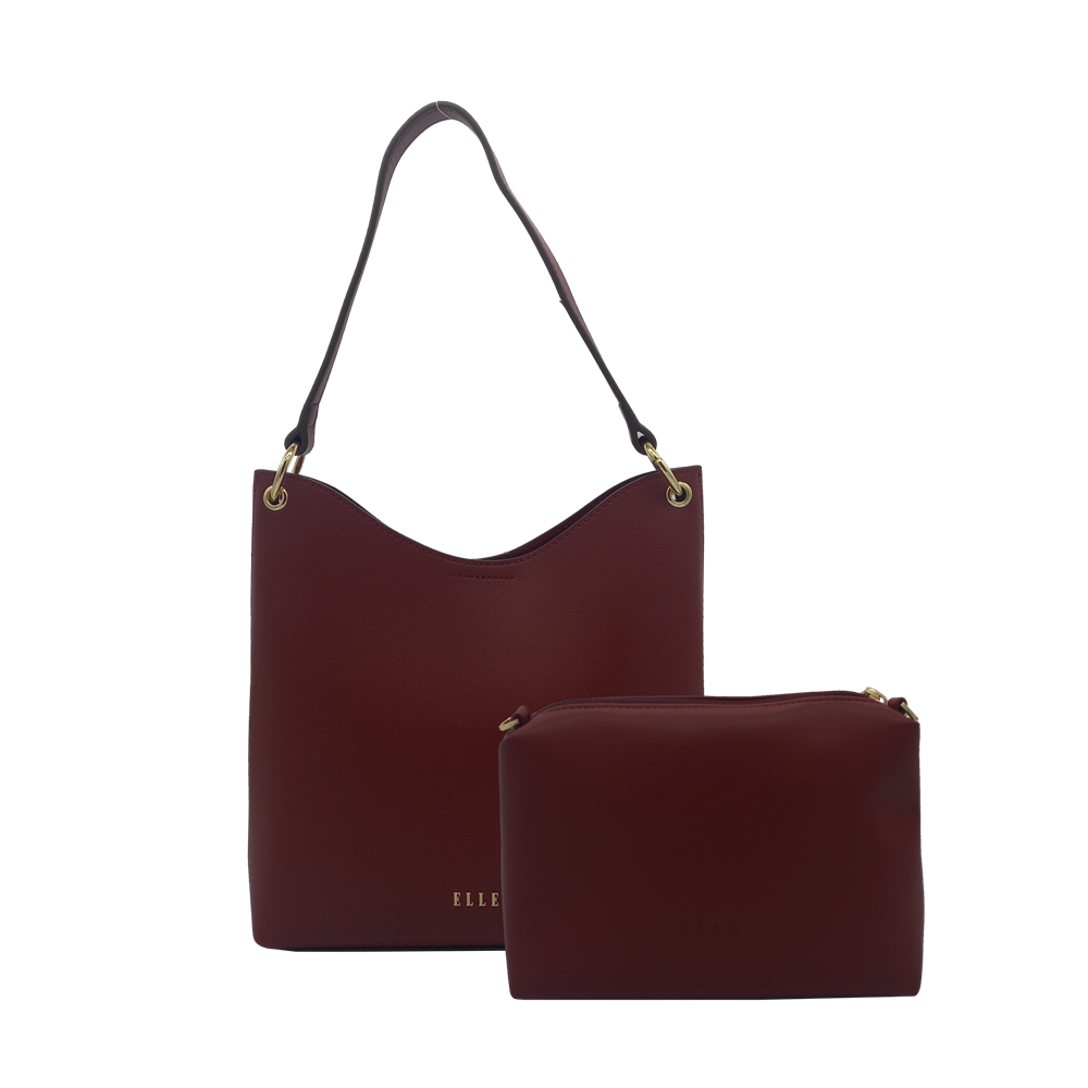 ELLE Evelyn Hobo Bag (Maroon) | Isetan KL Online Store