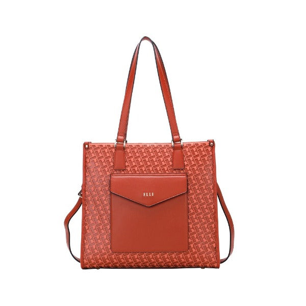 ELLE Gladys Tote Bag (Coral) | Isetan KL Online Store