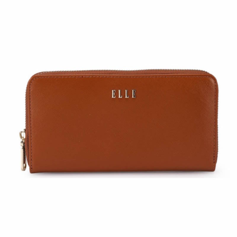 ELLE Ivy Zip Around long wallet (Brown) | Isetan KL Online Store