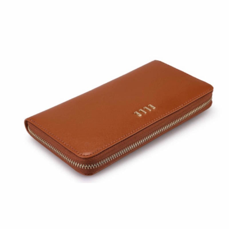 ELLE Ivy Zip Around long wallet (Brown) | Isetan KL Online Store