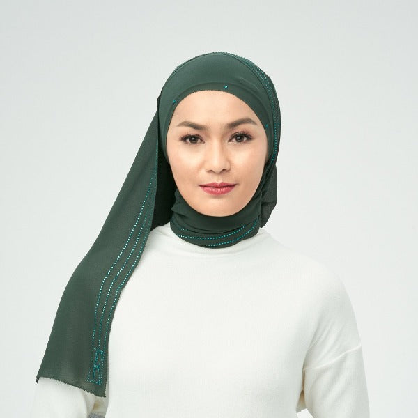 ELLE Twinkle Elle Shawl (Jungle Green) | Isetan KL Online Store