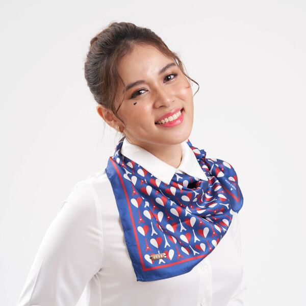 ELLE Words of Love Scarf (Midnight Blue) | Isetan KL Online Store