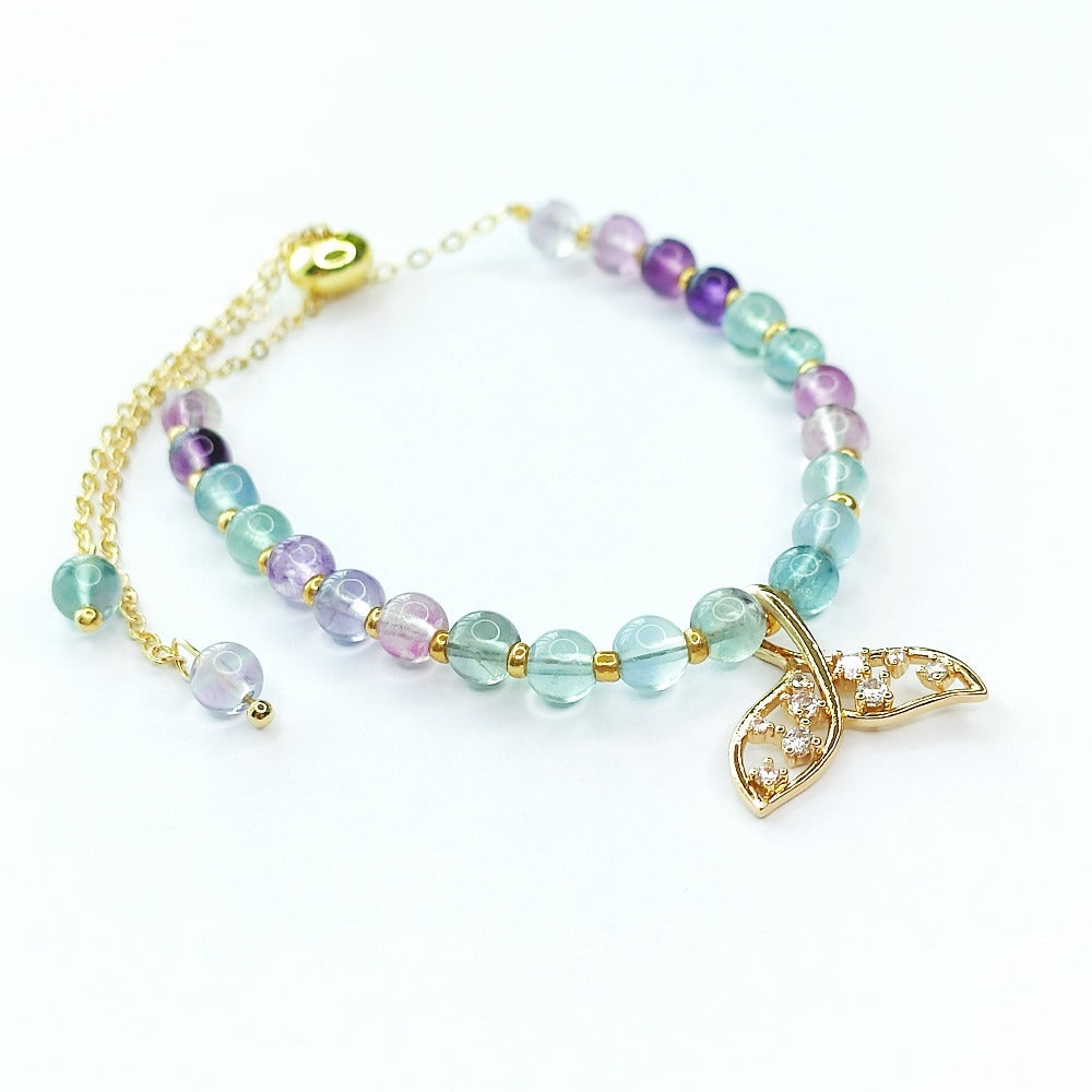 ER BY ERVY Natural Crystal Rainbow Fluorite Bracelet | Isetan KL Online Store