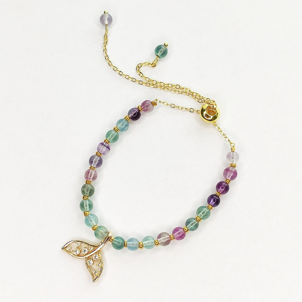 ER BY ERVY Natural Crystal Rainbow Fluorite Bracelet | Isetan KL Online Store