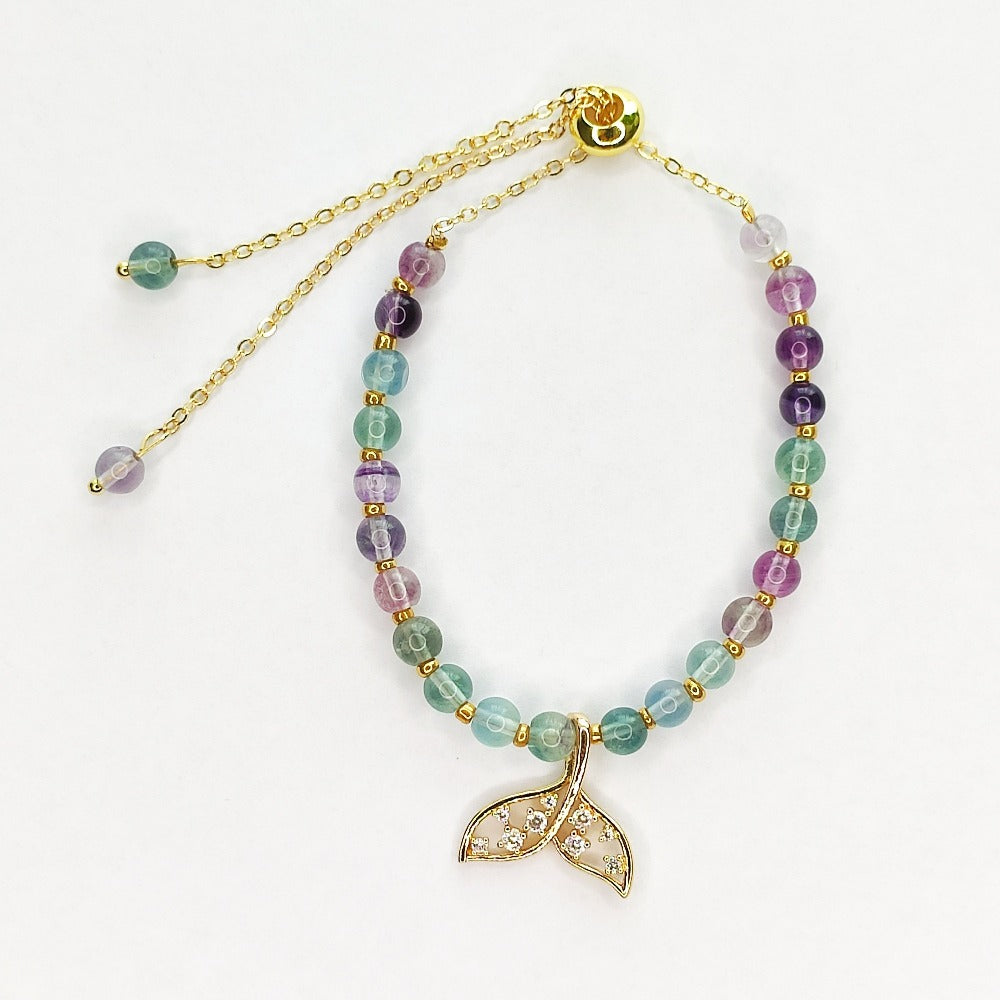 ER BY ERVY Natural Crystal Rainbow Fluorite Bracelet | Isetan KL Online Store