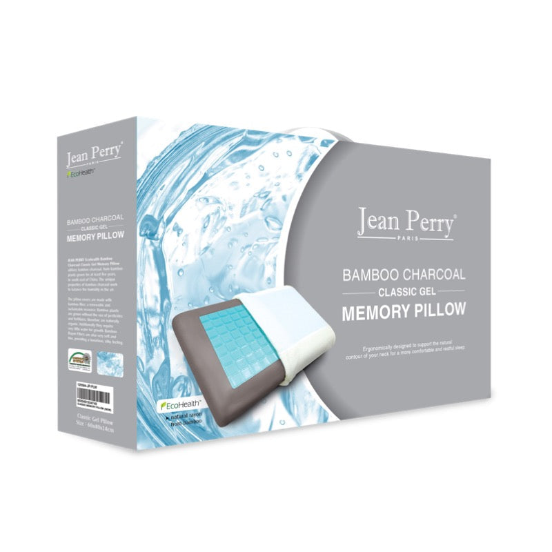 JEAN PERRY Ecohealth Bamboo Charcoal Classic Gel Memory Pillow | Isetan KL Online Store