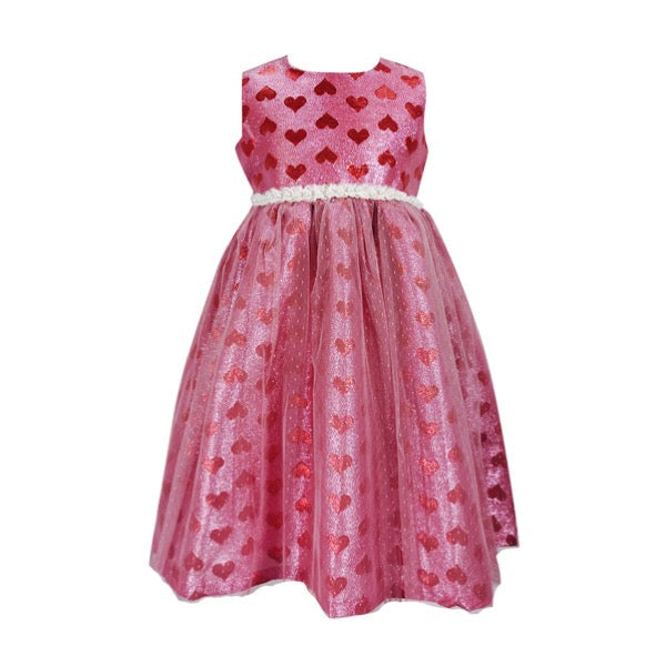 MINI PINK Girls Shining Love Sleeveless Party Dress | Isetan KL Online Store